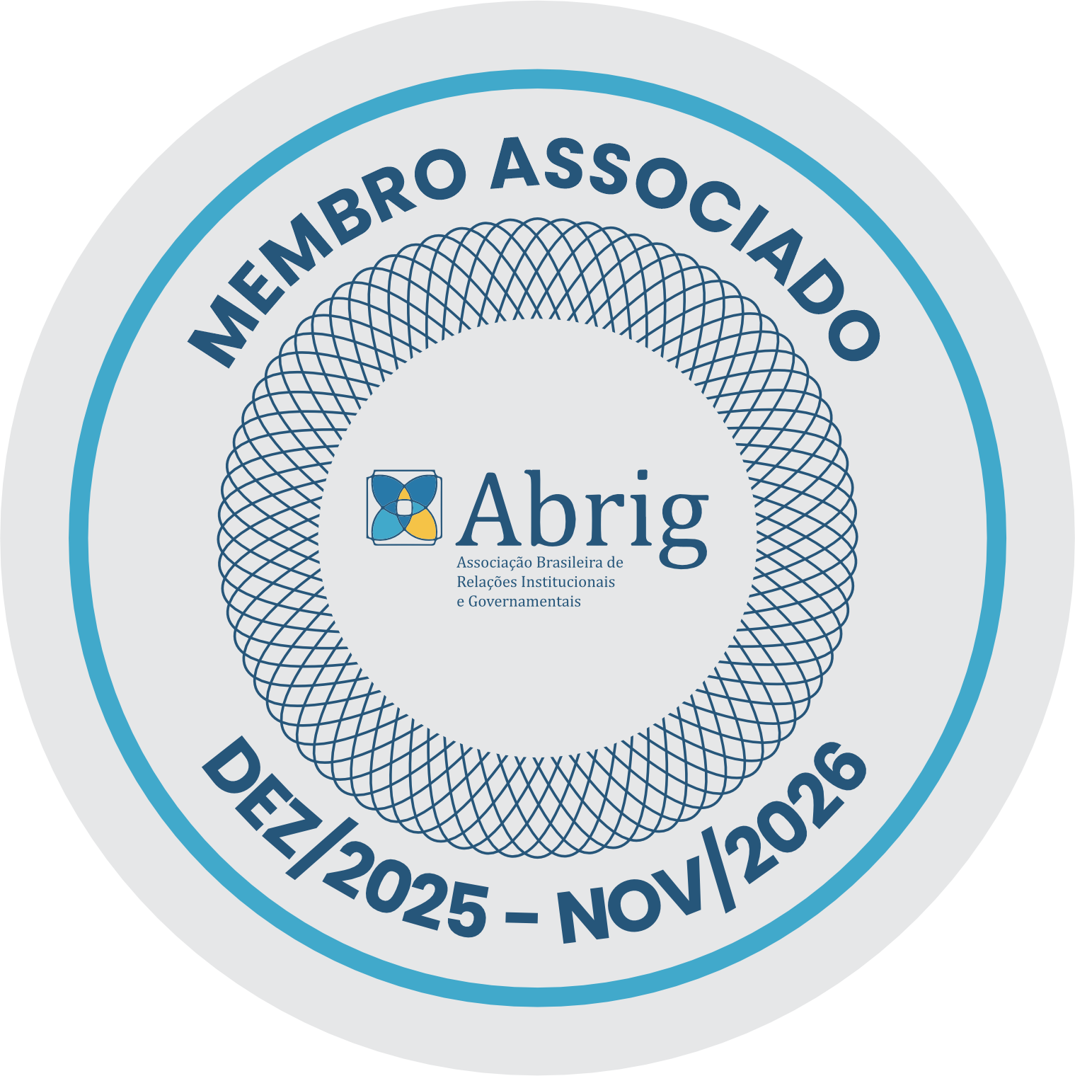 Selo de Membro Associado ABRIG — Associação Brasileira de Relações Institucionais e Governamentais (Dez/2025 – Nov/2026)